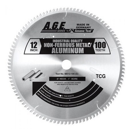 A.G.E. Series Non-Ferrous 12" X 100T 30mm Bore Machine Cutting Blade MD12-105-30